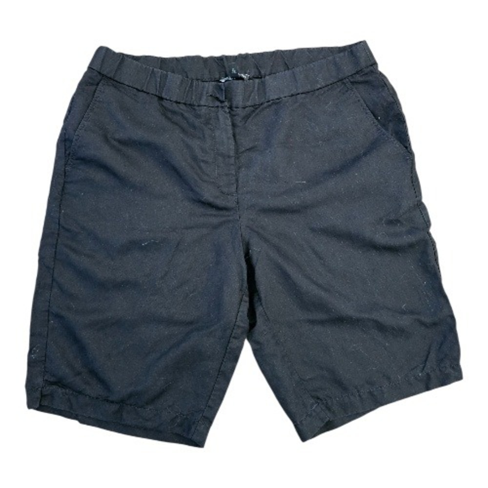 Eileen Fisher Linen Blend Black Quiet Luxury Pull on shorts sz 14